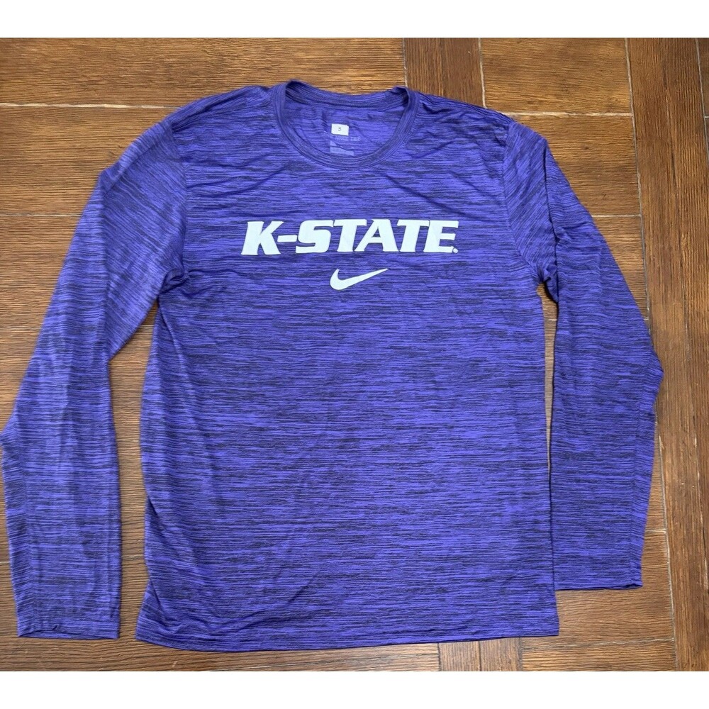 Men’s Kansas State Wildcats Nike Size M Player Issued Purple Long Sleeve Shirt